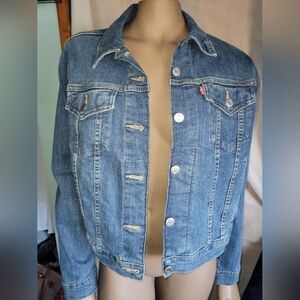 Levi's Woman's Cropped Denim Jean Jacket